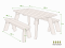 Mesa de jardín de madera tratada Logic
